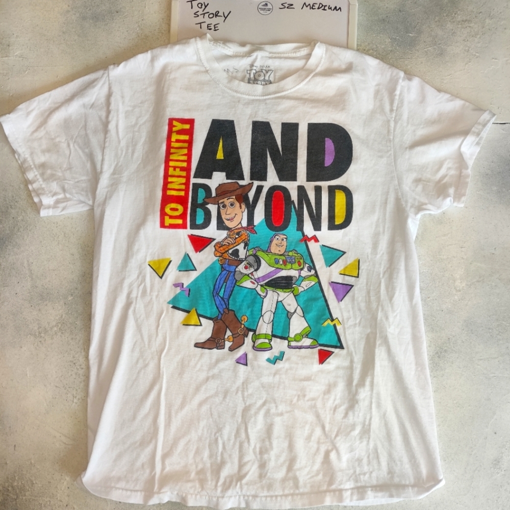 TOY STORY WOODY & BUZZ LIGHTYEAR Disney T shirt Size Medium